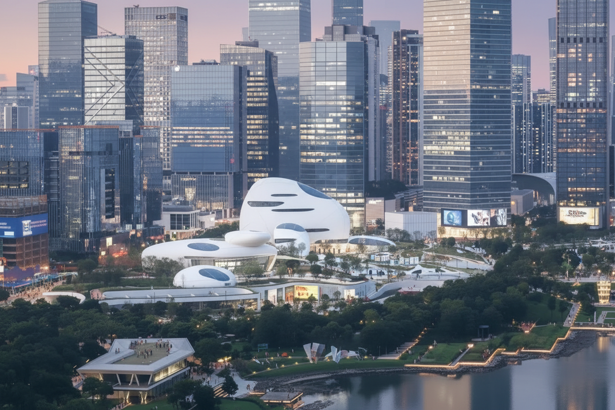 중국에 5억 달러 규모의 헤드폰 모양 박물관 개관