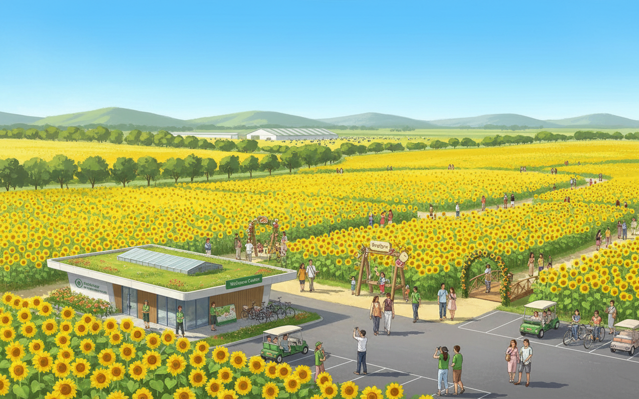 네안(Nghệ An) 해바라기 밭, 관광객 맞이 시작