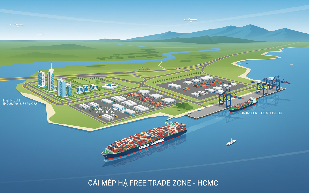 호치민시, 카이 멥 하 자유무역구 설계 추진