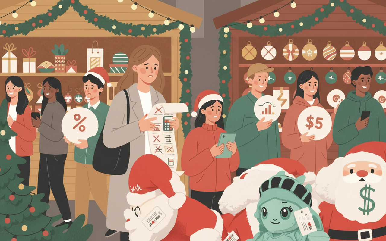 미국인들의 연말 쇼핑에 대한 흥미 감소