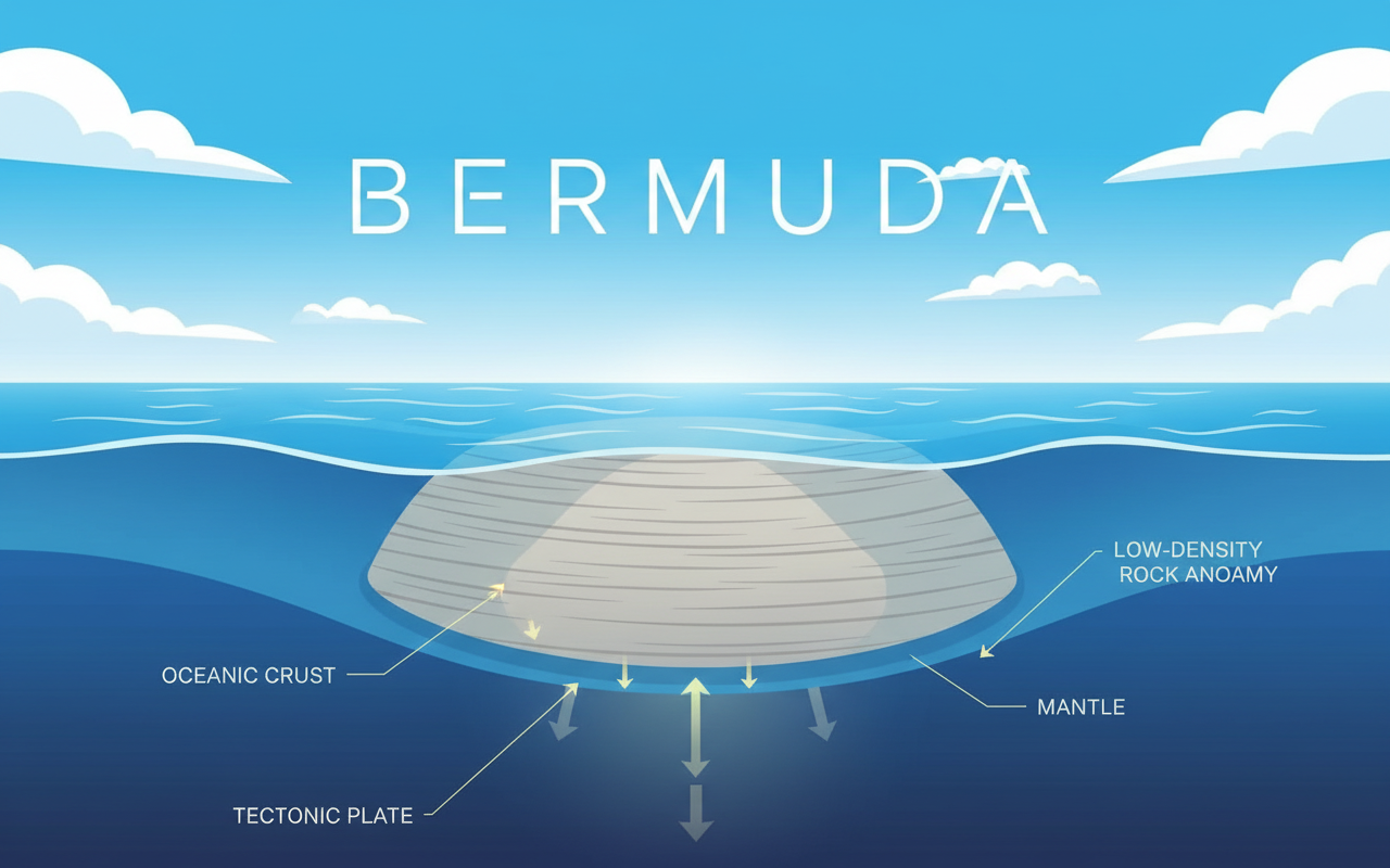 버뮤다 제도 아래에서 발견된 비정상적인 암석 구조