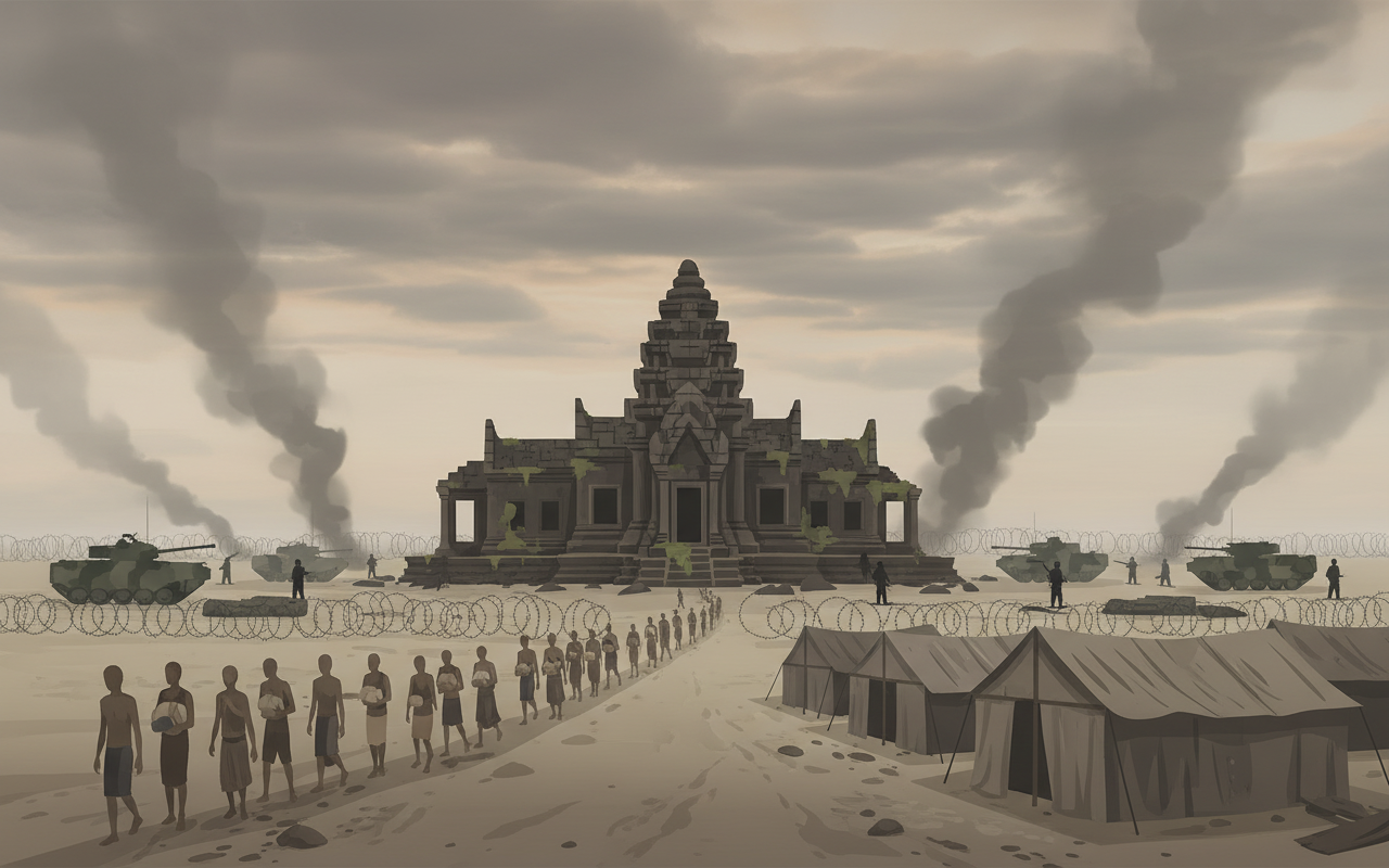 캄보디아, 태국의 영토 깊숙한 곳에 공습한 혐의