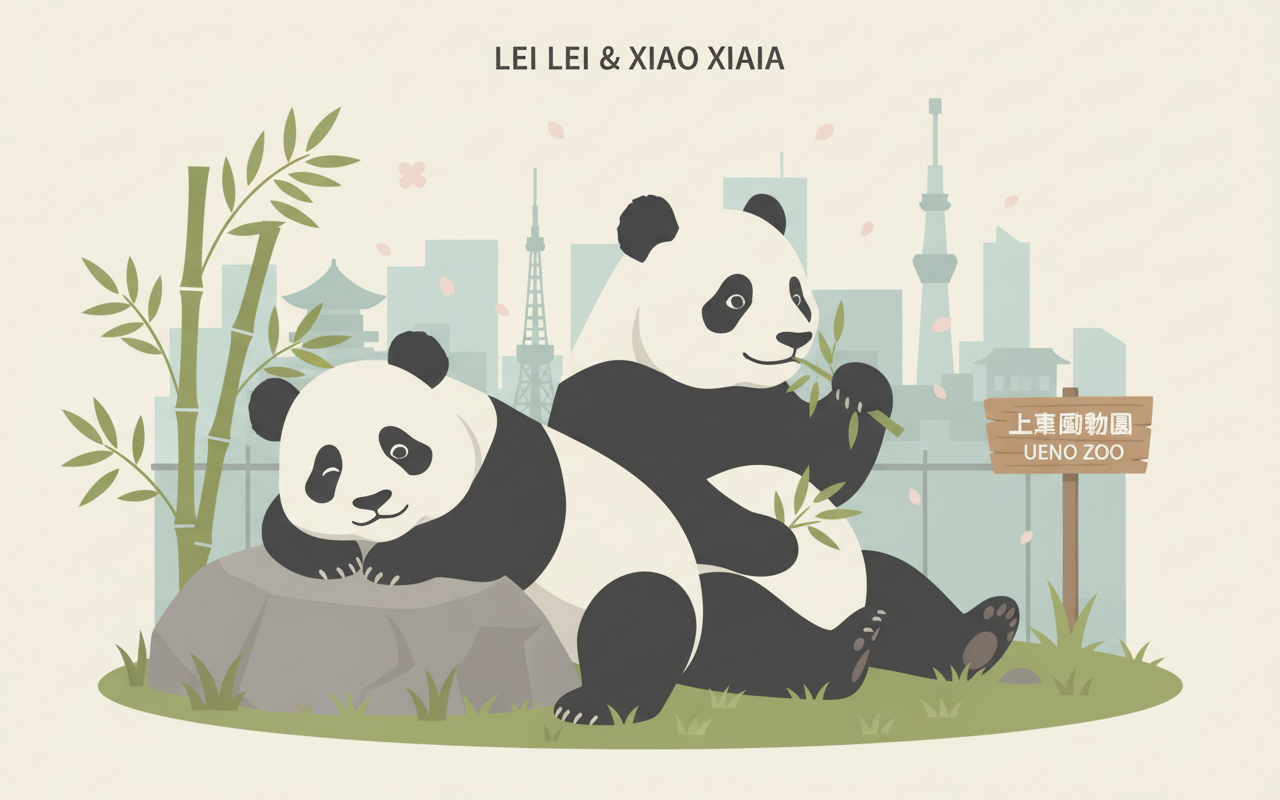 일본, 중국에 유일한 판다 쌍을 반환하다