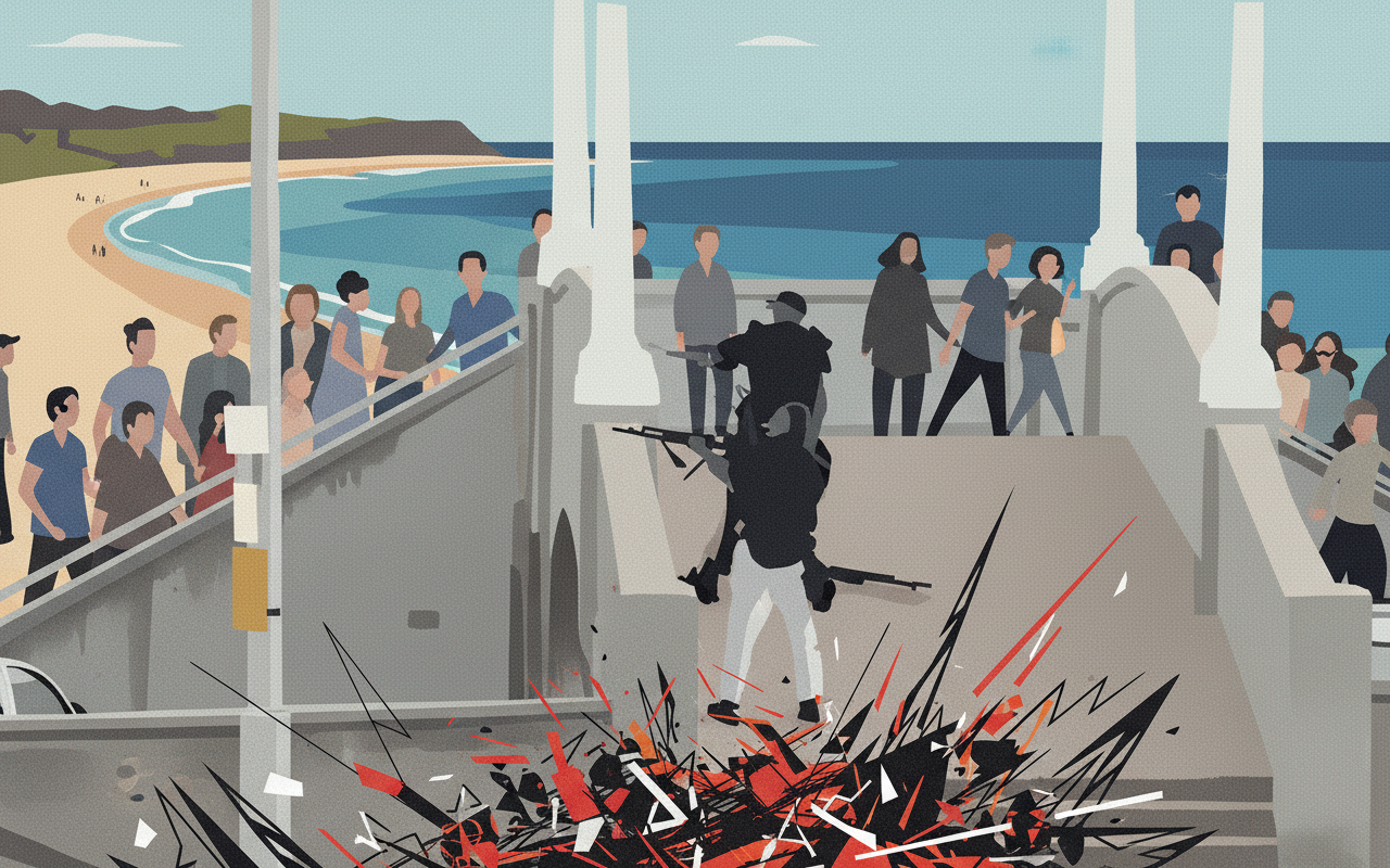 호주 해변에서의 총격 사건 발생 상황