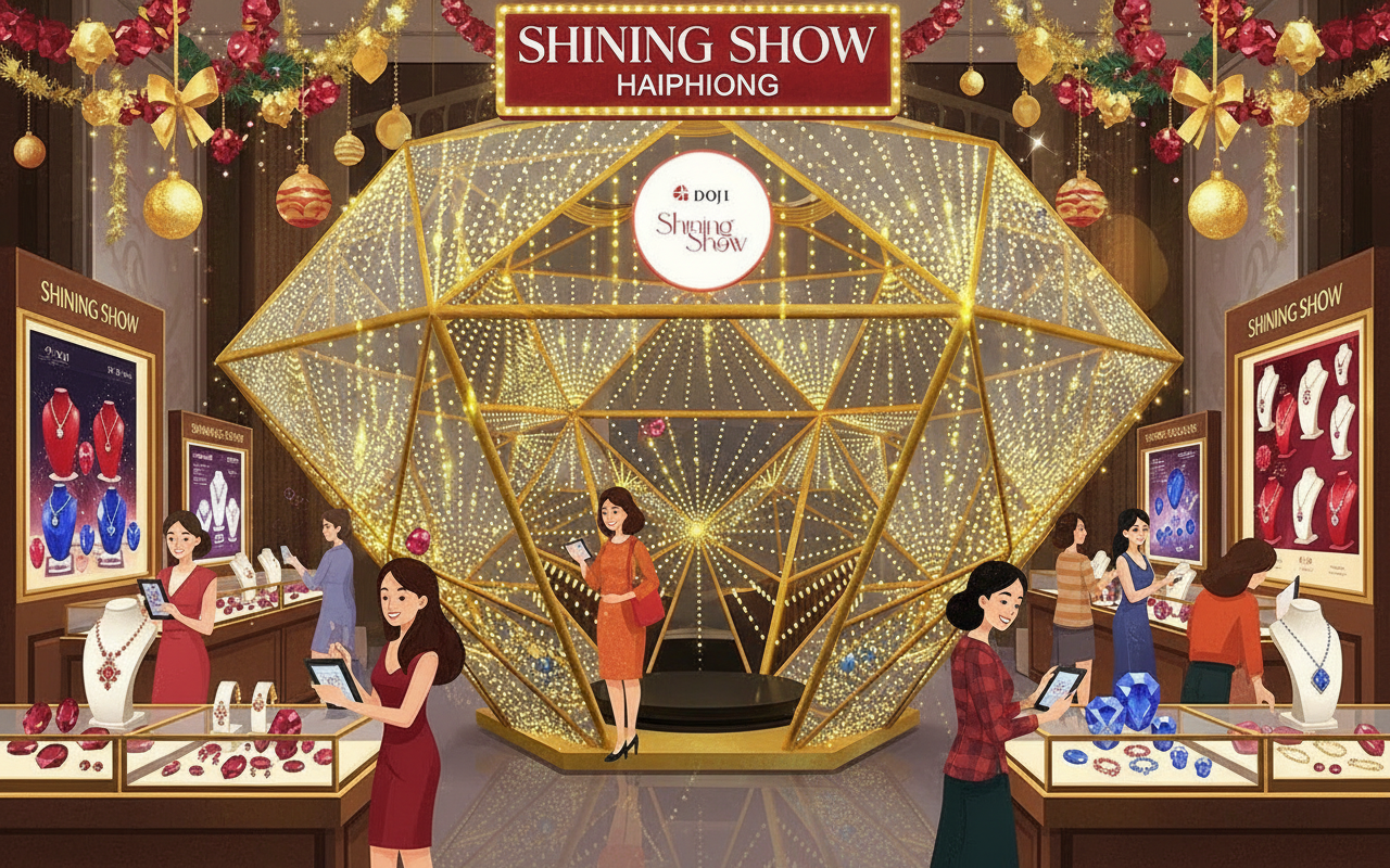 DOJI 하이퐁, 1,000 m² 공간에서 보석 전시회 개최